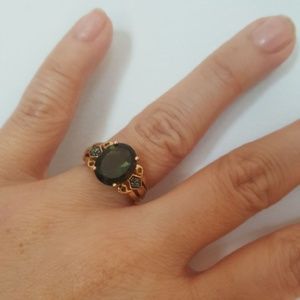 Sold: Moldavite 10k YG Ring Size 5